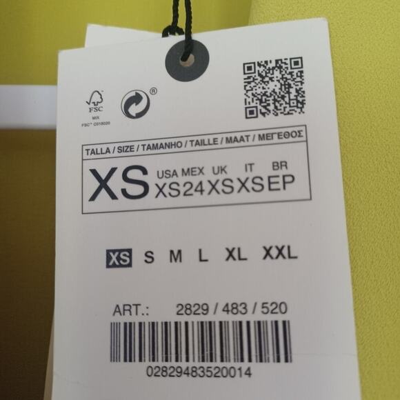 NWT Zara Pareo Blazer Wrap Dress Lime Green XS - Picture 9 of 11